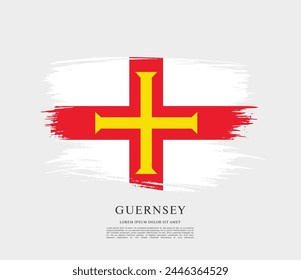 Flag of Guernsey, vector graphic design