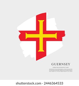 Flag of Guernsey, vector graphic design
