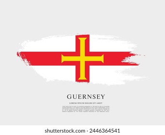 Flag of Guernsey, vector graphic design