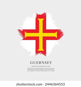 Flagge von Guernsey, Vektorgrafik Grafikdesign