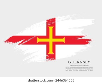 Flag of Guernsey, vector graphic design