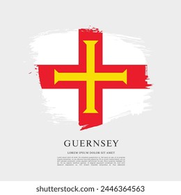 Bandera de Guernsey, Diseño gráfico de Vector