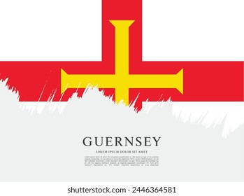 Bandera de Guernsey, Diseño gráfico de Vector