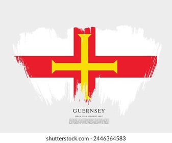Flag of Guernsey, vector graphic design