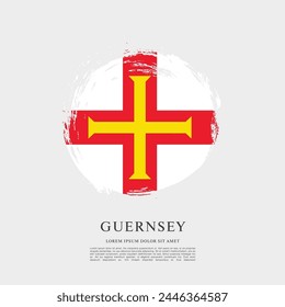 Flagge von Guernsey, Vektorgrafik Grafikdesign