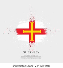 Flag of Guernsey, vector graphic design