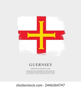 Flag of Guernsey, vector graphic design