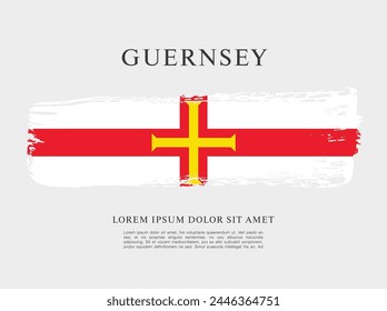 Flagge von Guernsey, Vektorgrafik Grafikdesign