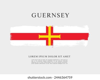 Bandera de Guernsey, Diseño gráfico de Vector