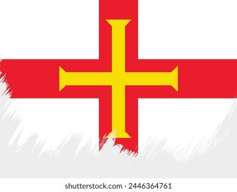 Flag of Guernsey, vector graphic design