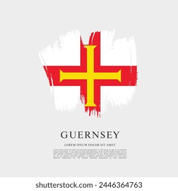 Flag of Guernsey, vector graphic design