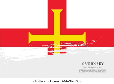 Flag of Guernsey, vector graphic design