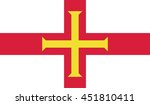 Flag of Guernsey. Vector illustration.