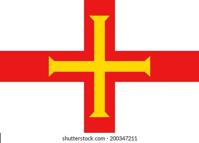 Flag of Guernsey. Vector illustration.