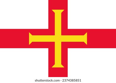 Flag of Guernsey. Vector illustration.