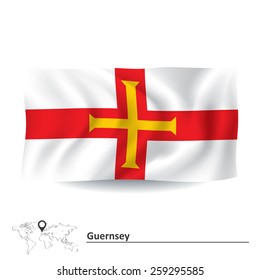 Flag of Guernsey - vector illustration