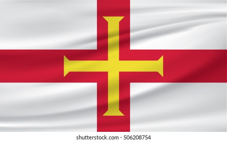 Flag of Guernsey - vector illustration