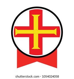 flag of Guernsey,vector illustration of Guernsey flag.