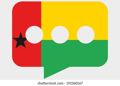 The flag of Guinea Bissau in a messaging bubble