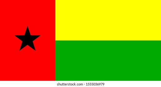 flag of guinea bissau. vector illustration