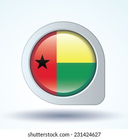 Flag of guinea bissau, vector illustration