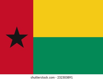 Flag of Guinea Bissau vector illustration