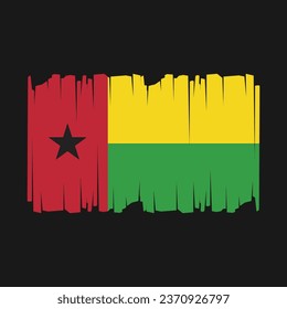 Ilustración del vector bandera de Guinea Bissau