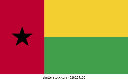 Flag of Guinea Bissau vector illustration