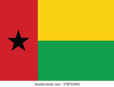 Flag of Guinea Bissau vector illustration