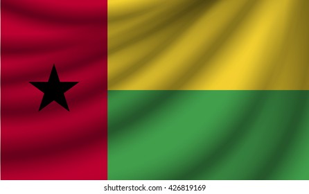 Flag of Guinea Bissau,vector illustration