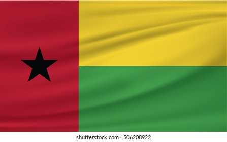 Flag of Guinea Bissau,vector illustration