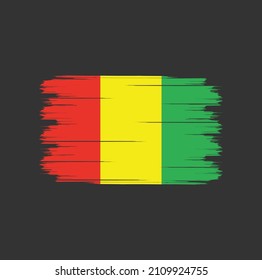 Flag of Guinea with brush style