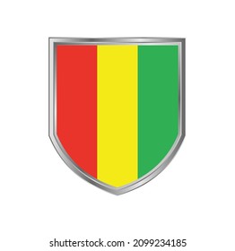 Flagge von Guinea mit Metallschutzrahmen