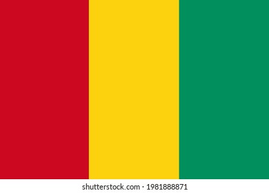 Flag of Guinea. National symbol in vector.