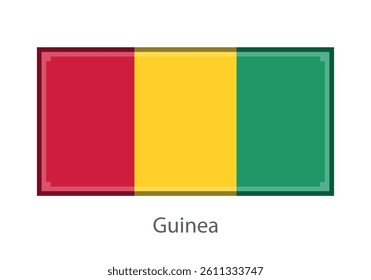 Flag of Guinea. Pixel art style (vector).