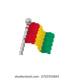 Bandeira da Guiné em estilo pixel art