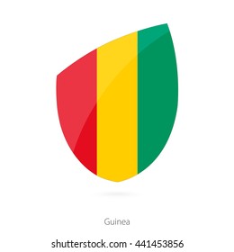 Flag of Guinea. Guinea Rugby flag. Vector Illustration.