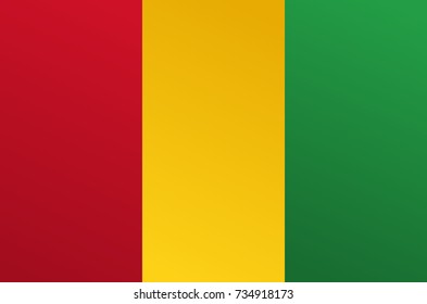 Flag of Guinea with transition color - vector graphic