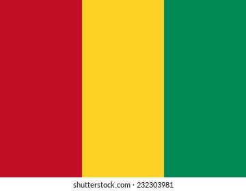 Flag of Guinea vector illustration
