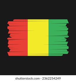 Ilustración del vector de la bandera de Guinea