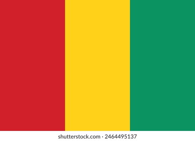 Flagge der Vektorillustration Guinea