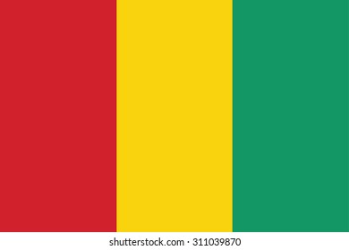 Flag of Guinea. Vector illustration.