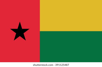A flag of Guinea-Bissau