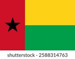 Flag of Guinea-Bissau, 3:2 Format, Guinea-Bissau Flag	