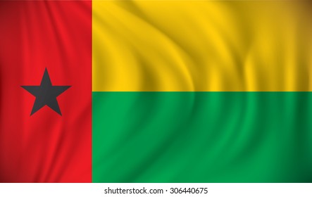 Flag of Guinea-Bissau - vector illustration