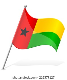 flag of Guinea-Bissau vector illustration isolated on white background