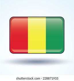 Flag of guinean, vector illustration