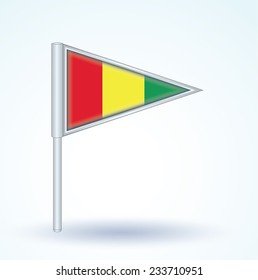 Flag of guinean, vector illustration