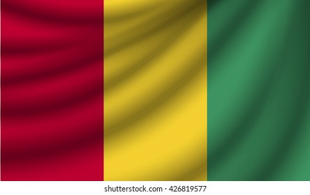 Flag of Guinea,vector illustration