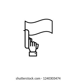 flag, gun, race icon. Element of growth hacking icon. Thin line icon for website design and development, app development. Premium icon
